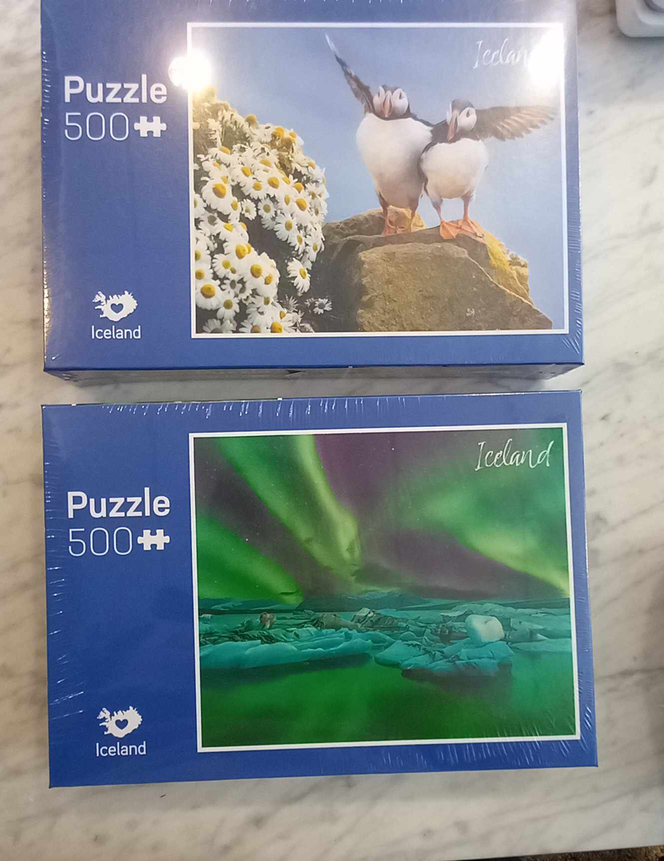 Northern lights and puffin puzzles Northern lights and puffin puzzles